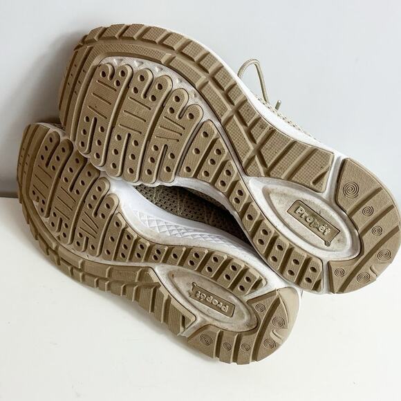 Propet Womens Tour Knit Shoes Tan/Sand White WAA112M Size 8.5 Wide - Picture 6 of 7